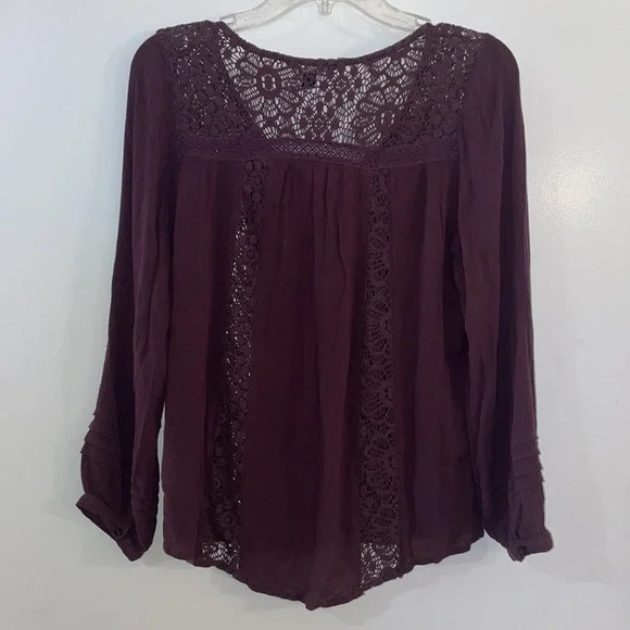 American Eagle Outfitters AEO
Boho Plum Top Blouse Size M - Picture 6 of 7
